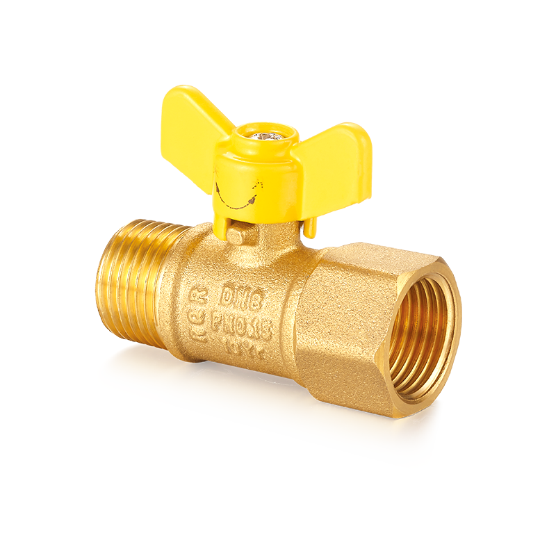 شیر توپی برنجی YH-205 با دسته پروانه (F/M)