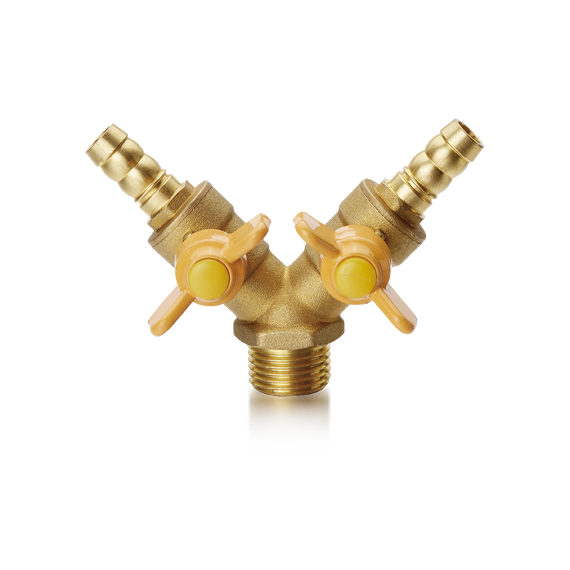 سوپاپ توپی برنجی YH-208 (اتصال M/دو شیلنگ)