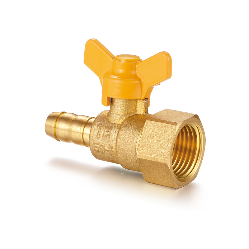 شیر توپی برنجی YH-216 با دسته پروانه (اتصال F/Hose)